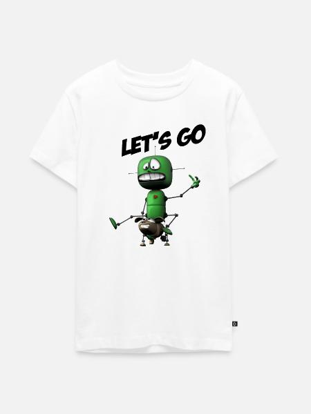 Lass uns gehen - Teenager Premium Bio T-Shirt - Weiß