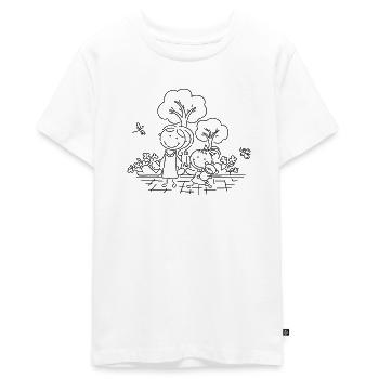 children - Teenager Premium Organic T-Shirt - white - Front - AI Model Teenager Male light (155cm)