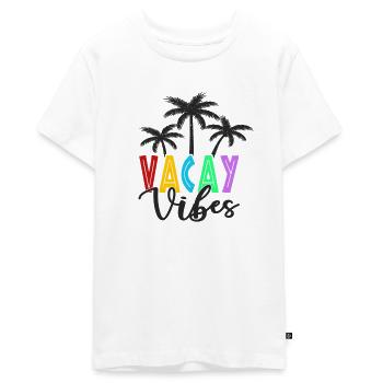 Vacay Vibes - Teenager Premium Organic T-Shirt - white - Front - AI Model Teenager Male light (155cm)