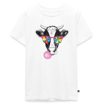 Gomme fraîche de vache - T-shirt Premium bio Ado - blanc - Devant - AI Model Teenager Male light (155cm)