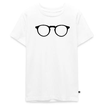 Brille - Teenager Premium Bio T-Shirt - Weiß - Vorne - AI Model Teenager Male light (155cm)