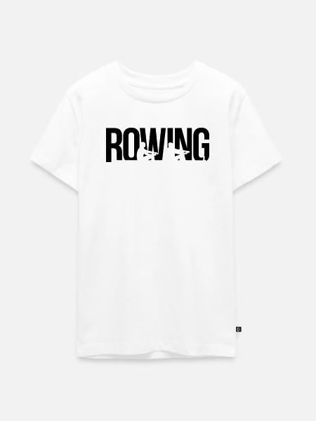 rowing Rudern - Teenager Premium Bio T-Shirt - Weiß