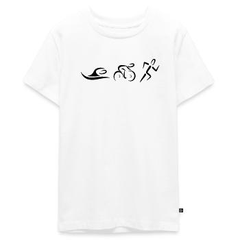 Triathlon - Teenager Premium Bio T-Shirt - Weiß - Vorne - AI Model Teenager Male light (155cm)