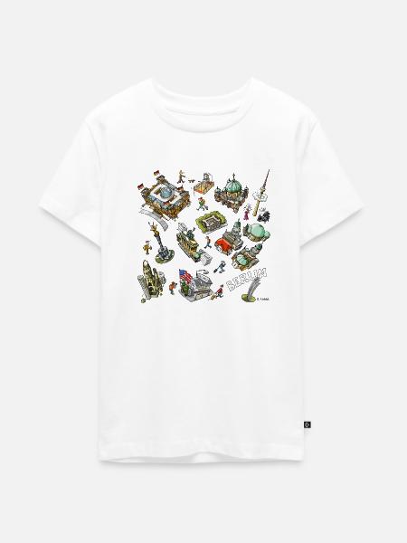Berlin-Design - Teenager Premium Bio T-Shirt - Weiß