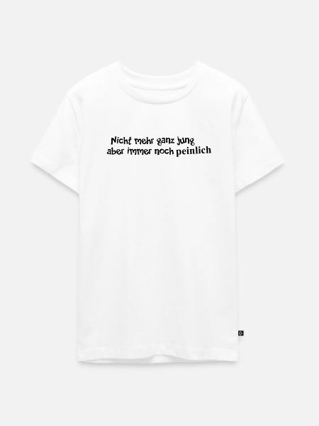 noch peinlich - Teenager Premium Bio T-Shirt - Weiß