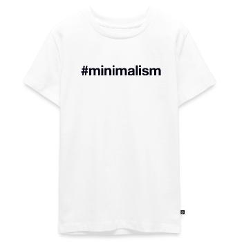 MINIMALISM Minimalismus - Teenager Premium Bio T-Shirt - Weiß - Vorne - AI Model Teenager Male light (155cm)