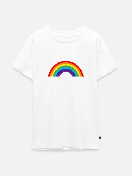 Regenbogen - Teenager Premium Bio T-Shirt - Weiß