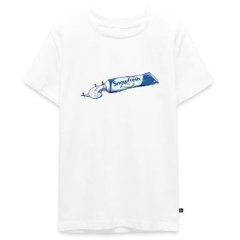 snowfresh - Teenager Premium Organic T-Shirt - white - Front - AI Model Teenager Male light (155cm)