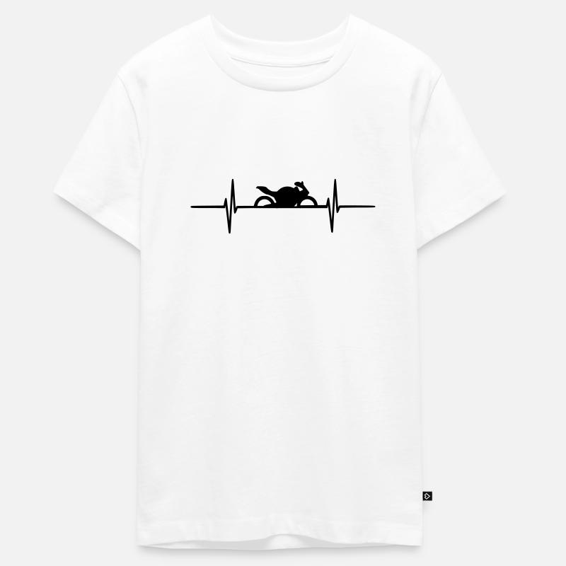 moto fréquence - T-shirt Premium bio Ado - blanc