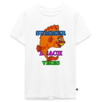 Perche - T-shirt Premium bio Ado - blanc - Devant - AI Model Teenager Male light (155cm)