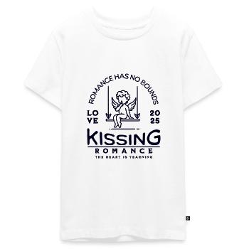 Le romantisme ne connaît pas de limites - T-shirt Premium bio Ado - blanc - Devant - AI Model Teenager Male light (155cm)