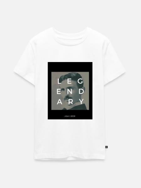 Der legendäre Nikola - Teenager Premium Bio T-Shirt - Weiß