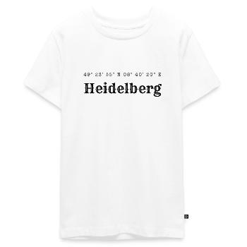 Coordonnées Heidelberg - T-shirt Premium bio Ado - blanc - Devant - AI Model Teenager Male light (155cm)