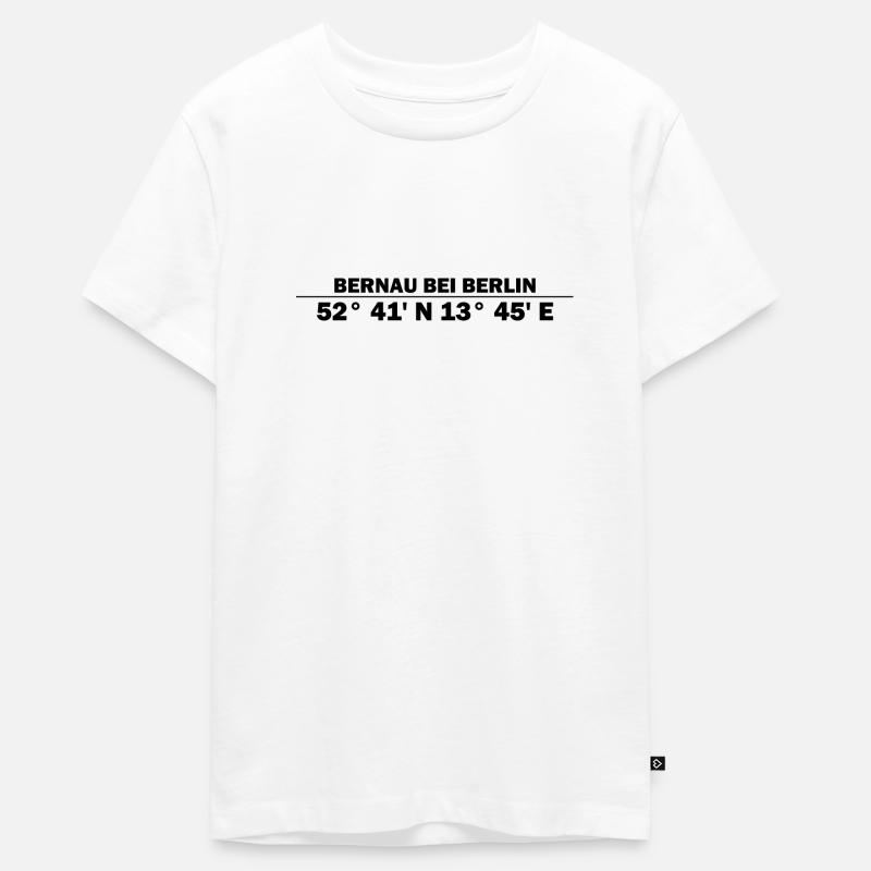 Coordonnées de Bernau bei Berlin - T-shirt Premium bio Ado - blanc