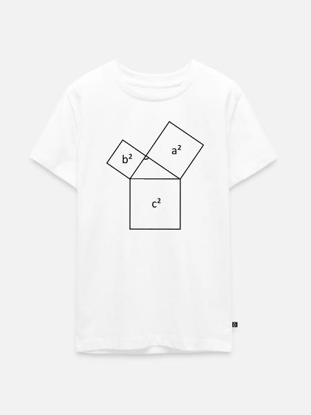 Satz des Pythagoras - Teenager Premium Bio T-Shirt - Weiß