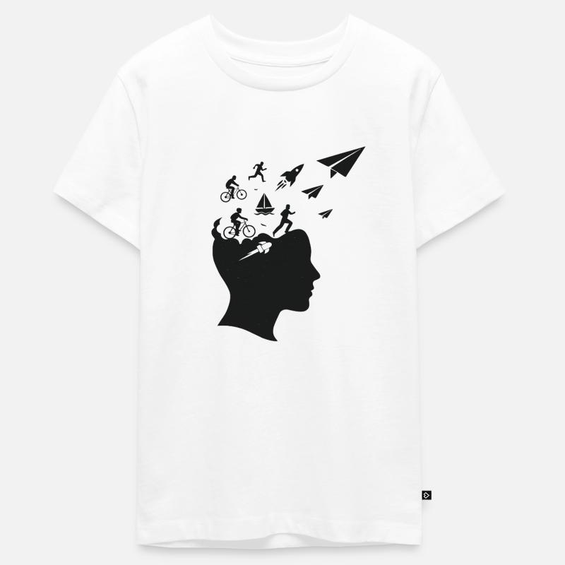 Fuite de la pensée - T-shirt Premium bio Ado - blanc