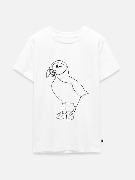 Papageientaucher Puffin - Teenager Premium Bio T-Shirt - Weiß
