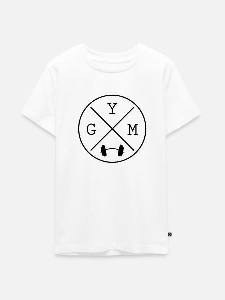 Gym - Teenager Premium Bio T-Shirt - Weiß