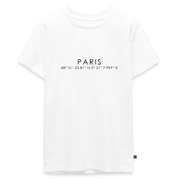 PARIS - Teenager Premium Bio T-Shirt - Weiß - Vorne - AI Model Teenager Male light (155cm)