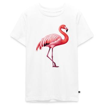 Flamant - T-shirt Premium bio Ado - blanc - Devant - AI Model Teenager Male light (155cm)