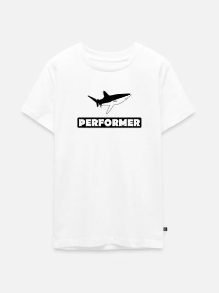 Hai Performer - Teenager Premium Bio T-Shirt - Weiß