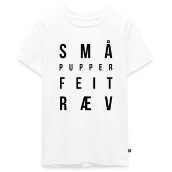 Kleine Titten, fetter Arsch - Teenager Premium Bio T-Shirt - Weiß - Vorne - AI Model Teenager Male light (155cm)