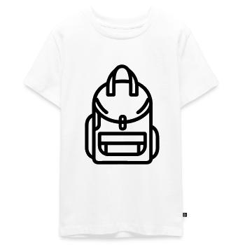 Rucksack - Teenager Premium Bio T-Shirt - Weiß - Vorne - AI Model Teenager Male light (155cm)