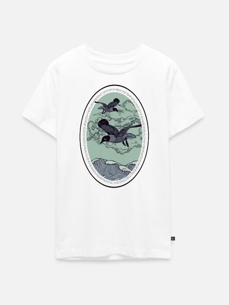 Seevögel - Teenager Premium Bio T-Shirt - Weiß