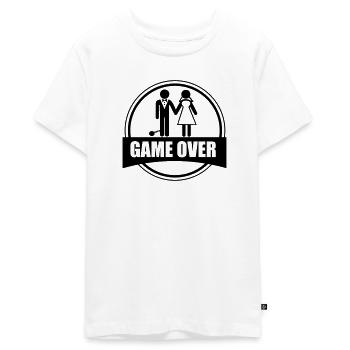 Game over - Stag do - Hen party - Funny - Teenager Premium Bio T-Shirt - Weiß - Vorne - AI Model Teenager Male light (155cm)