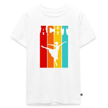 Acht Jahre alt - Alter - Geburtstag - Kind - Teenager Premium Bio T-Shirt - Weiß - Vorne - AI Model Teenager Male light (155cm)