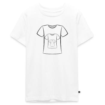 T-shirt - Teenager Premium Bio T-Shirt - Weiß - Vorne - AI Model Teenager Male light (155cm)