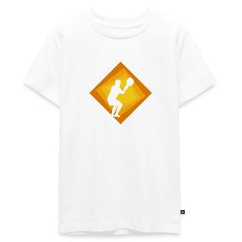 Intercrosse Lacrosse Racket Lacrosse - Teenager Premium Organic T-Shirt - white - Front - AI Model Teenager Male light (155cm)
