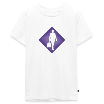 Banker Stock Exchange Businessman - Teenager Premium Organic T-Shirt - white - Front - AI Model Teenager Male light (155cm)