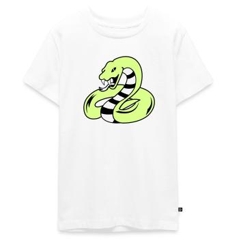 snake 02 - Teenager Premium Bio T-Shirt - Weiß - Vorne - AI Model Teenager Male light (155cm)