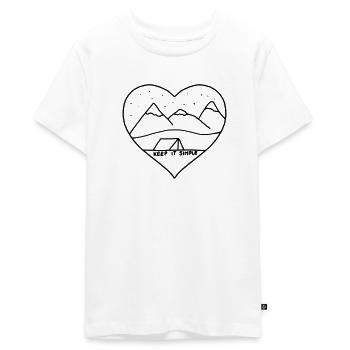 KEEP IT SIMPLE - Teenager Premium Bio T-Shirt - Weiß - Vorne - AI Model Teenager Male light (155cm)