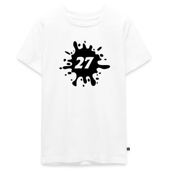 27 - T-shirt Premium bio Ado - blanc - Devant - AI Model Teenager Male light (155cm)