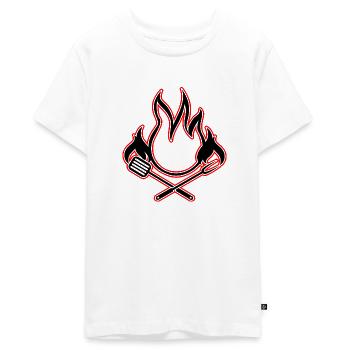 BBQ - Teenager Premium Bio T-Shirt - Weiß - Vorne - AI Model Teenager Male light (155cm)