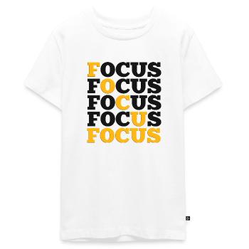 Focus - Teenager Premium Organic T-Shirt - white - Front - AI Model Teenager Male light (155cm)