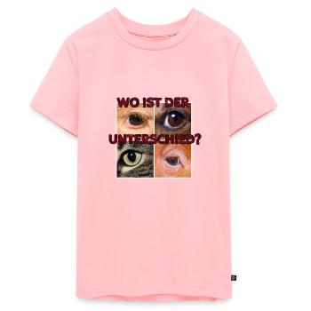 Wo ist der Unterschied? - Teenager Premium Bio T-Shirt - Rosa - Vorne