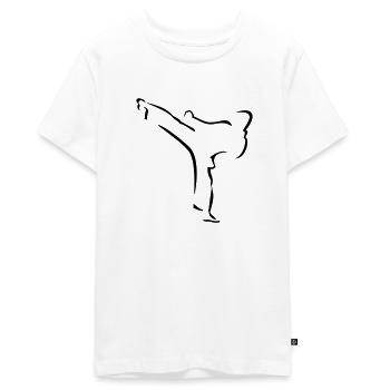 Karate - Teenager Premium Bio T-Shirt - Weiß - Vorne - AI Model Teenager Male light (155cm)