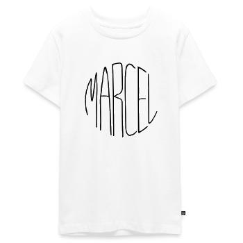 Marcel - Teenager Premium Bio T-Shirt - Weiß - Vorne - AI Model Teenager Male light (155cm)