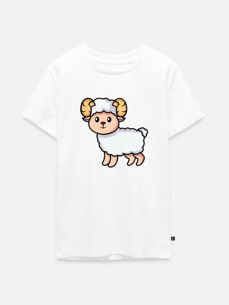 Sternzeichen Widder - Teenager Premium Bio T-Shirt - Weiß