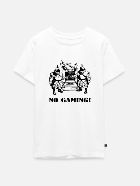 Wache no gaming! - Teenager Premium Bio T-Shirt - Weiß