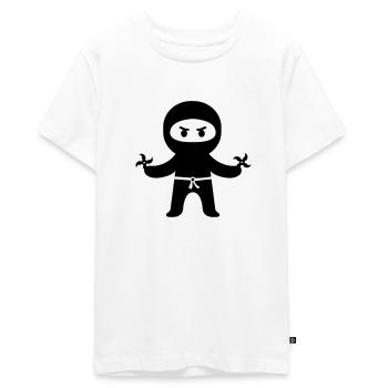ninja - Teenager Premium Bio T-Shirt - Weiß - Vorne - AI Model Teenager Male light (155cm)