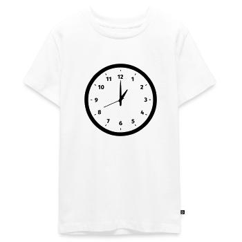 Uhr - Teenager Premium Bio T-Shirt - Weiß - Vorne - AI Model Teenager Male light (155cm)