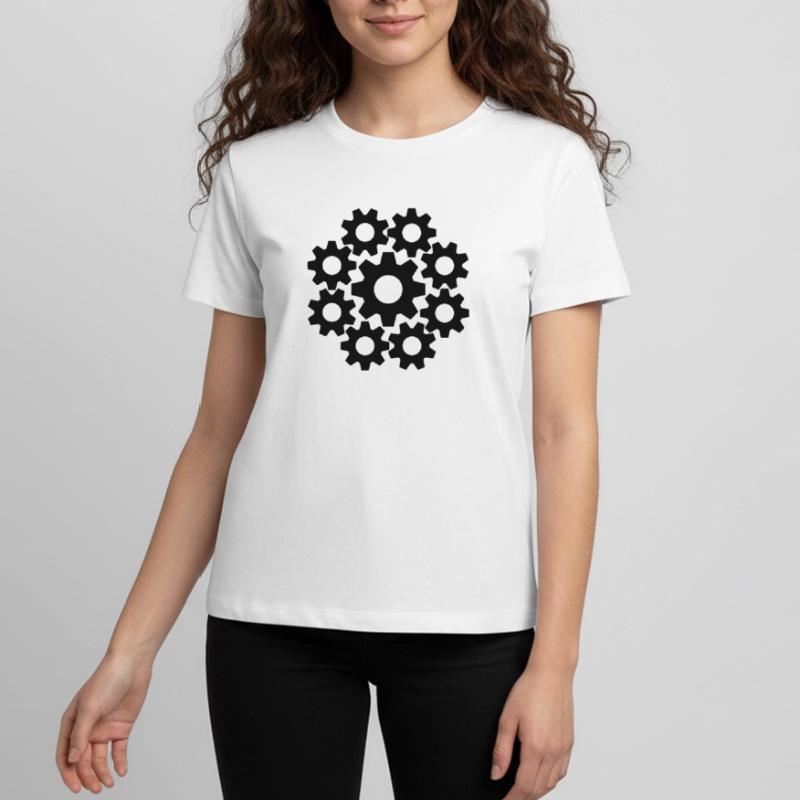 cool circle round pattern mechanical worker engineering Teenager Premium Organic T-Shirt