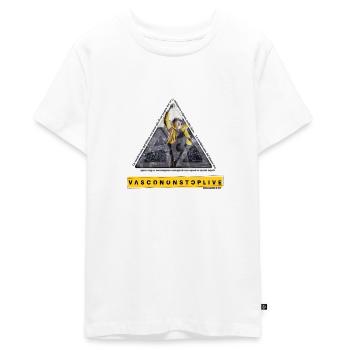 VASCO TRIANGLE - Teenager Premium Organic T-Shirt - white - Front - AI Model Teenager Male light (155cm)
