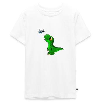 Bébé tyrannosaure - T-shirt Premium bio Ado - blanc - Devant - AI Model Teenager Male light (155cm)