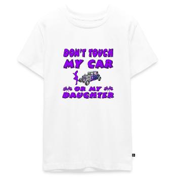 Voiture - T-shirt Premium bio Ado - blanc - Devant - AI Model Teenager Male light (155cm)