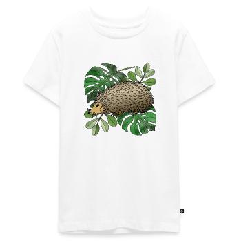 Igel - Teenager Premium Bio T-Shirt - Weiß - Vorne - AI Model Teenager Male light (155cm)